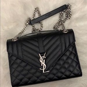 Saint Laurent Medium Envelope Bag in Black